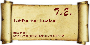 Tafferner Eszter névjegykártya