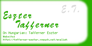 eszter tafferner business card